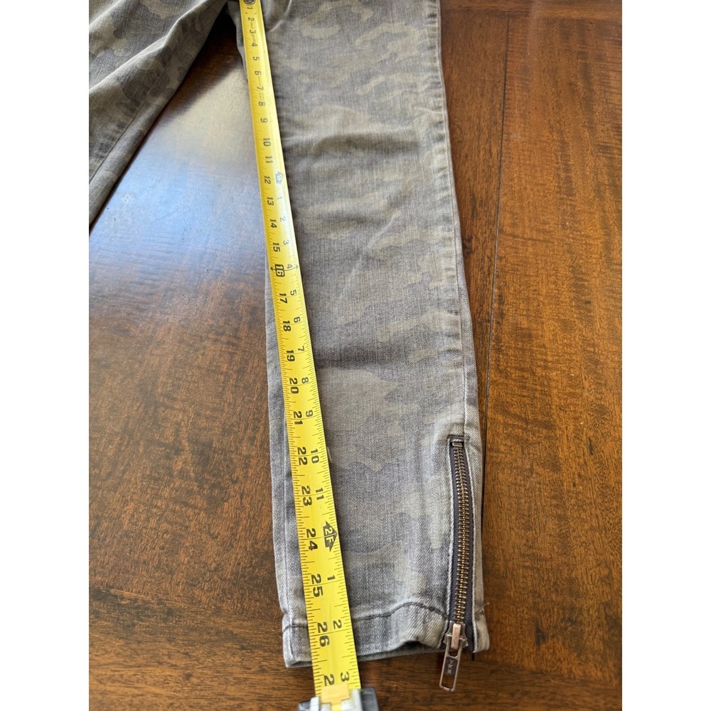 Anine Bing Womens Grey Camo Skinny Jeans Ankle Zip Moto Pants Size 27 - Picture 9 of 10